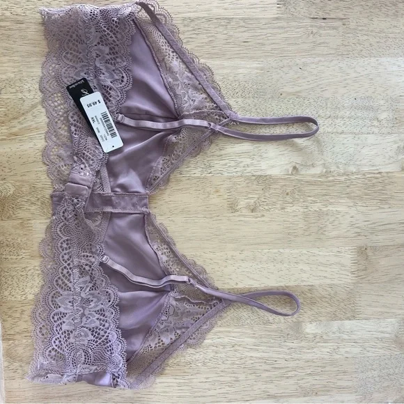 La Vie En Rose Lavender Satin Bra Sleep Top Women’s Size XXL New With Tags - Picture 2 of 5